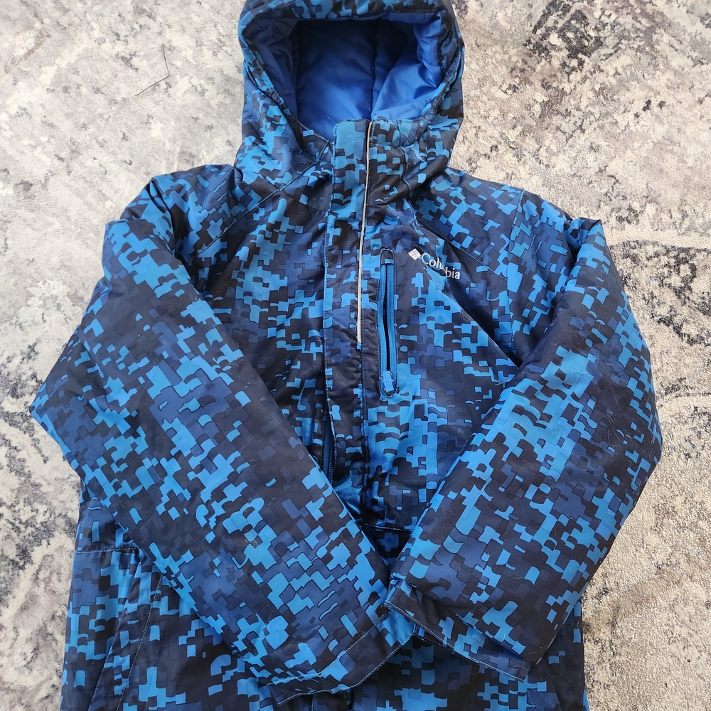 Columbia Blue and Black Patterned Jacket